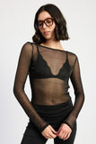 Lucille Boat Neck Sheer Top